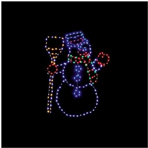 Premier - Flexibrights Snowman 238 Multi Coloured LEDs - 59x45 Premier - Flexibrights Snowman 238 Multi Coloured LEDs - 59x45