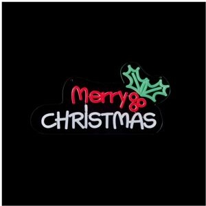 Premier - Merry Xmas Hanging Lit Neon Sign - 40cm Premier - Merry Xmas Hanging Lit Neon Sign - 40cm