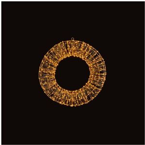 Premier - Rose Gold Wreath With Warm White LEDs - 600 Bulb 45cm Premier - Rose Gold Wreath With Warm White LEDs - 600 Bulb 45cm