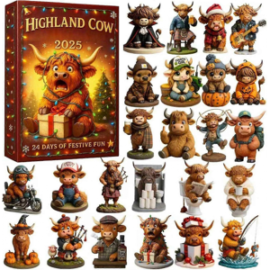 Unbranded 2025 Highland Cow Advent Countdown Calendar, 24-day Christmas Countdown Calendar Unbranded 2025 Highland Cow Advent Countdown Calendar, 24-day Christmas Countdown Calendar