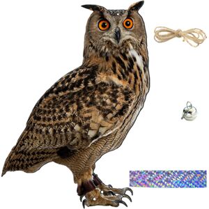 ABOOFAN Garden Bird Deterrent Owl Ornament with Bell for Tree ABOOFAN Garden Bird Deterrent Owl Ornament with Bell for Tree