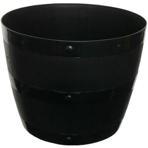 ASAB Plant Pot With Saucers BLACK 50cm Garden Flower Planters Stand ASAB Plant Pot With Saucers BLACK 50cm Garden Flower Planters Stand