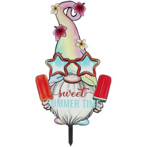 Unbranded Summer-themed acrylic garden gnome, outdoor decoration for patio or summer garde Unbranded Summer-themed acrylic garden gnome, outdoor decoration for patio or summer garde