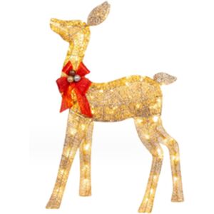 Unbranded Christmas Reindeer with Red Bow, Light Up Reindeer Outdoor Christmas Decorations Unbranded Christmas Reindeer with Red Bow, Light Up Reindeer Outdoor Christmas Decorations