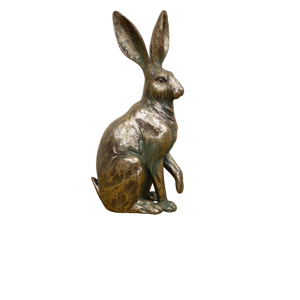 Venture Vehicles Antique Gold Resin Hare Ornament 38 cm Venture Vehicles Antique Gold Resin Hare Ornament 38 cm