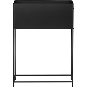 Beliani Elevated Plant Pot TAPIEN Metal 70 cm Black Beliani Elevated Plant Pot TAPIEN Metal 70 cm Black