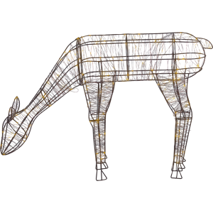 Beliani Outdoor Decoration LED NARUSKA Reindeer 70 cm Black Beliani Outdoor Decoration LED NARUSKA Reindeer 70 cm Black