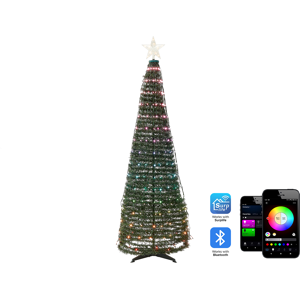 Beliani LED Christmas Tree Model Saarloq with App Control - Christmas Decoration Beliani LED Christmas Tree Model Saarloq with App Control - Christmas Decoration