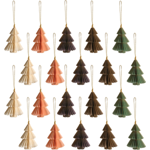 Beliani Set of 20 Christmas Tree Ornaments GUDENA Paper Multicolour Beliani Set of 20 Christmas Tree Ornaments GUDENA Paper Multicolour