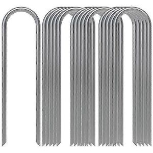 Unbranded Garden stakes, galvanized steel rebar stakes, U-hooks, heavy-duty ground anchors Unbranded Garden stakes, galvanized steel rebar stakes, U-hooks, heavy-duty ground anchors