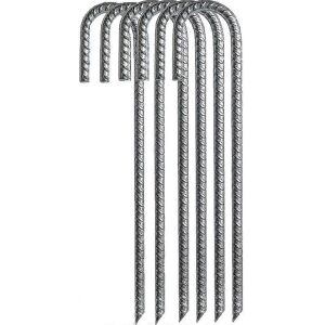 Unbranded Garden stakes, rebar stakes, galvanized steel L-hooks, heavy-duty anchors for ca Unbranded Garden stakes, rebar stakes, galvanized steel L-hooks, heavy-duty anchors for ca