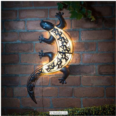 Spot On Dealz Solar Powered Bright LED Light Gecko Metal Garden Decoration Wall Art G-0111 Spot On Dealz Solar Powered Bright LED Light Gecko Metal Garden Decoration Wall Art G-0111
