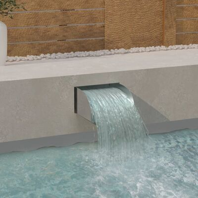 vidaXL Stainless Steel Waterfall - Garden Fountain 30x34x14 cm vidaXL Stainless Steel Waterfall - Garden Fountain 30x34x14 cm