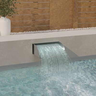 vidaXL Waterfall 45x34x14 cm Stainless Steel 304 - Garden Pool Fountain vidaXL Waterfall 45x34x14 cm Stainless Steel 304 - Garden Pool Fountain