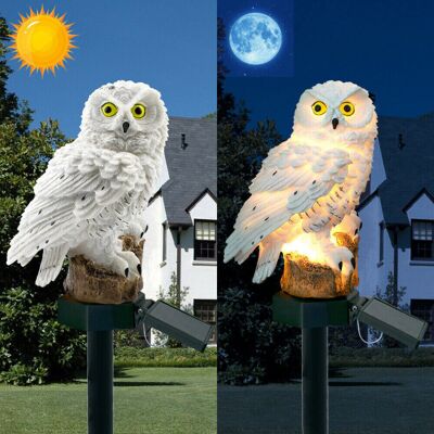 Ranpo (White ) LED Owl Solar Powered Garden Light Outdoor Ornament Lawn Statue Waterpr Ranpo (White ) LED Owl Solar Powered Garden Light Outdoor Ornament Lawn Statue Waterpr