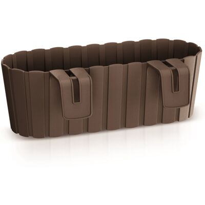Prosperplast - Balcony Hanging Flower Plant Pot - Brown - Pot Prosperplast - Balcony Hanging Flower Plant Pot - Brown - Pot