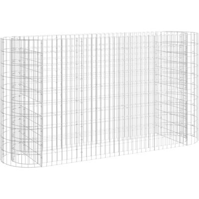 vidaXL Galvanized Iron Garden Gabion 190x50x100 cm - Garden Gabion vidaXL Galvanized Iron Garden Gabion 190x50x100 cm - Garden Gabion