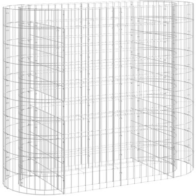 vidaXL Galvanized Iron Gabion Raised Bed - Garden Border vidaXL Galvanized Iron Gabion Raised Bed - Garden Border