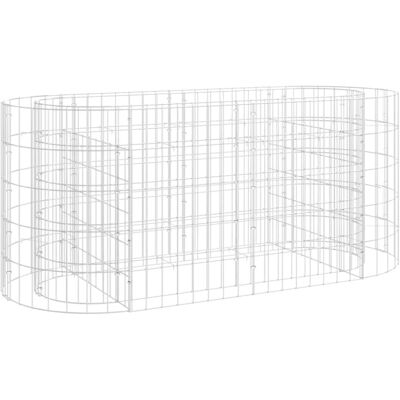 vidaXL Galvanized Iron Garden Bed - 120x50x50 cm vidaXL Galvanized Iron Garden Bed - 120x50x50 cm