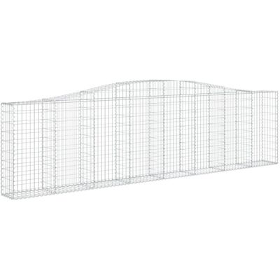 Maisonchic - Arch-shaped galvanized iron gabion basket - 400x30x100/120 cm - Silver Maisonchic - Arch-shaped galvanized iron gabion basket - 400x30x100/120 cm - Silver