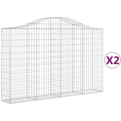 Maisonchic Garden Gabion Baskets - 2 pcs, Silver Maisonchic Garden Gabion Baskets - 2 pcs, Silver