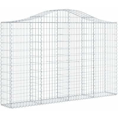 Maisonchic Model 708662 Garden Gabion Arched Fence - Garden Wall Maisonchic Model 708662 Garden Gabion Arched Fence - Garden Wall