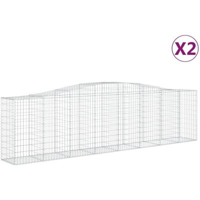 vidaXL Arched Gabion Basket - 2 pcs, 400x50x100/120 cm vidaXL Arched Gabion Basket - 2 pcs, 400x50x100/120 cm