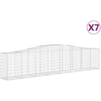 vidaXL Arched Gabion Baskets 7 pcs - Gabion Baskets vidaXL Arched Gabion Baskets 7 pcs - Gabion Baskets