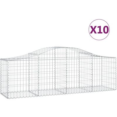 Vidalaxl Arc Gabion Baskets - Garden Decorative Noise Barrier Vidalaxl Arc Gabion Baskets - Garden Decorative Noise Barrier