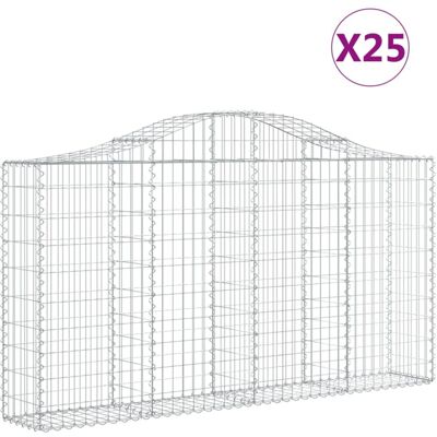 vidaXL Garden Arc Gabion Baskets - 25 pcs vidaXL Garden Arc Gabion Baskets - 25 pcs