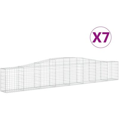 vidaXL Garden Gabion Baskets - Decorative Steel Fences - 7 pcs vidaXL Garden Gabion Baskets - Decorative Steel Fences - 7 pcs