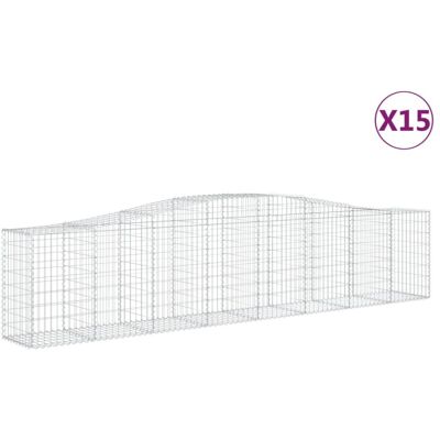 vidaXL Arched Gabion Basket 15 pcs - Garden Barrier vidaXL Arched Gabion Basket 15 pcs - Garden Barrier