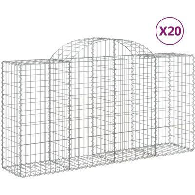 vidaXL Arched Gabion Basket - Garden Decorative Stone Wall vidaXL Arched Gabion Basket - Garden Decorative Stone Wall