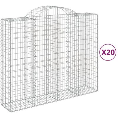 vidaXL Arched Gabion Basket 20 pcs - Garden Decorative Stone Wall vidaXL Arched Gabion Basket 20 pcs - Garden Decorative Stone Wall