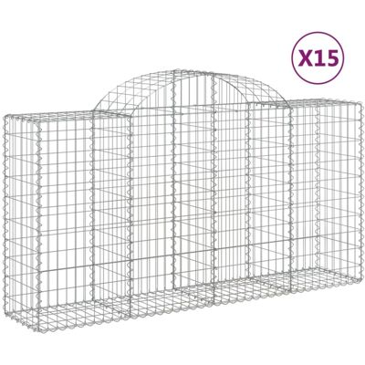 vidaXL Arched Gabion Basket - Garden Decorative Wall vidaXL Arched Gabion Basket - Garden Decorative Wall
