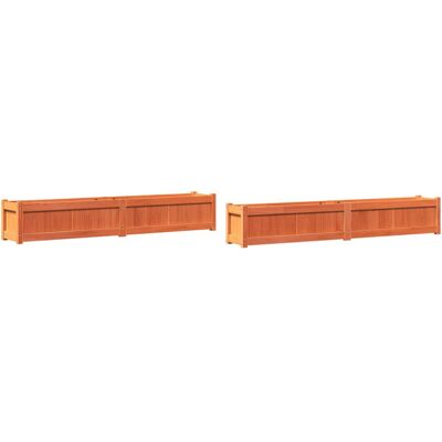 vidaXL Garden Planters Solid Pine Wood 2 pcs - Garden Planters vidaXL Garden Planters Solid Pine Wood 2 pcs - Garden Planters