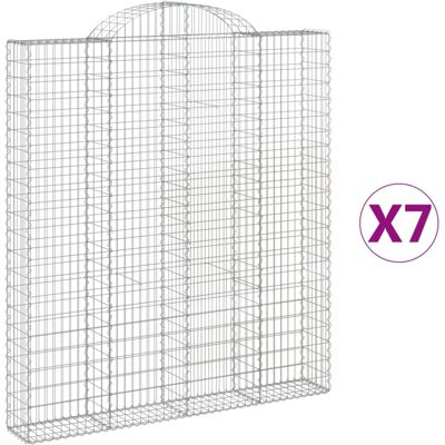 vidaXL Arched Gabion Basket 7 pcs - Gabion Basket vidaXL Arched Gabion Basket 7 pcs - Gabion Basket
