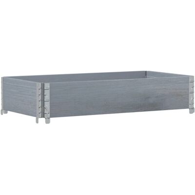 vidaXL Garden Planter - Grey Solid Pine Wood Outdoor Flower Pot vidaXL Garden Planter - Grey Solid Pine Wood Outdoor Flower Pot