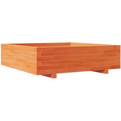 vidaXL Garden Planter Wax Brown 90x90x26.5 cm Solid Wood Pine - Garden Planter vidaXL Garden Planter Wax Brown 90x90x26.5 cm Solid Wood Pine - Garden Planter