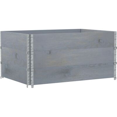 vidaXL Garden Planter - 120x80 cm - Grey - Solid Wood vidaXL Garden Planter - 120x80 cm - Grey - Solid Wood