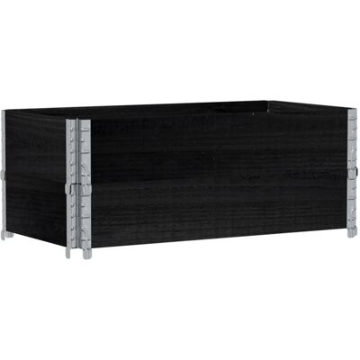 vidaXL Garden Planter Black Solid Wood Pine - Garden Planter vidaXL Garden Planter Black Solid Wood Pine - Garden Planter