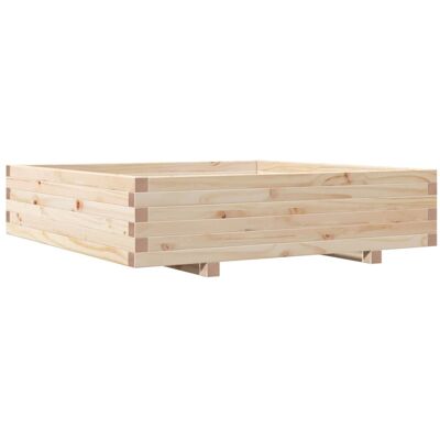 vidaXL Garden Planter 100x100x26.5 cm Solid Wood Pine - Garden Planter vidaXL Garden Planter 100x100x26.5 cm Solid Wood Pine - Garden Planter