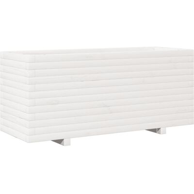 vidaXL Garden Planter White Solid Wood Pine - Garden Planter vidaXL Garden Planter White Solid Wood Pine - Garden Planter