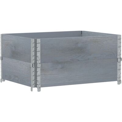 vidaXL Garden Planter Outdoor Flower Pot Planter Pot Grey Solid Wood Pine vidaXL Garden Planter Outdoor Flower Pot Planter Pot Grey Solid Wood Pine