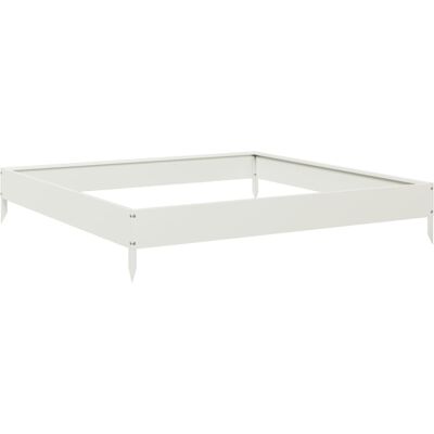 vidaXL Garden Raised Bed Outdoor Planter Pot Patio Flower Box White Steel vidaXL Garden Raised Bed Outdoor Planter Pot Patio Flower Box White Steel