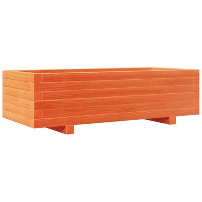 vidaXL Wooden Garden Planter 90x40x26.5cm Wax Brown - Garden Planter vidaXL Wooden Garden Planter 90x40x26.5cm Wax Brown - Garden Planter