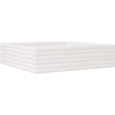 vidaXL White Garden Planter 90x90x23 cm - Garden Planter vidaXL White Garden Planter 90x90x23 cm - Garden Planter