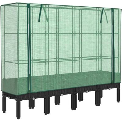 vidaXL Raised Bed with Greenhouse Cover - Garden Planter vidaXL Raised Bed with Greenhouse Cover - Garden Planter