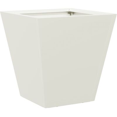 vidaXL White Steel Garden Planter 30x30x30 cm - Garden Planter vidaXL White Steel Garden Planter 30x30x30 cm - Garden Planter