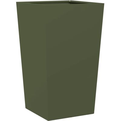 vidaXL Garden Planter Olive Green 45x45x75 cm Steel - Garden Planter vidaXL Garden Planter Olive Green 45x45x75 cm Steel - Garden Planter